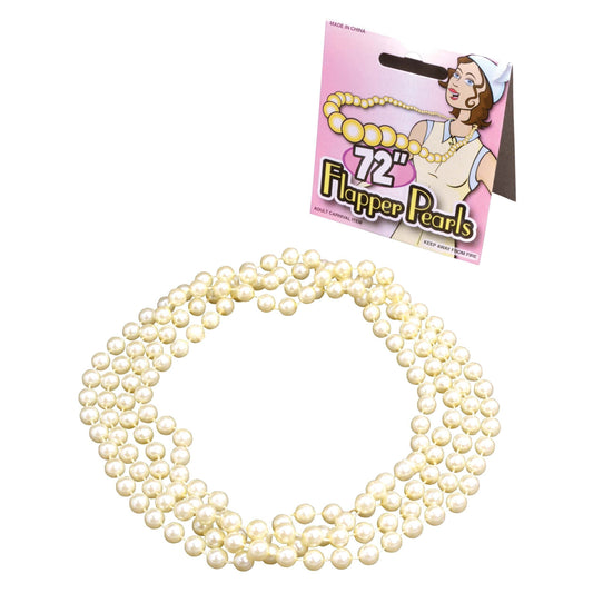 Flapper Beads 72 Inch Pearls 1920s Costume Accessory 1