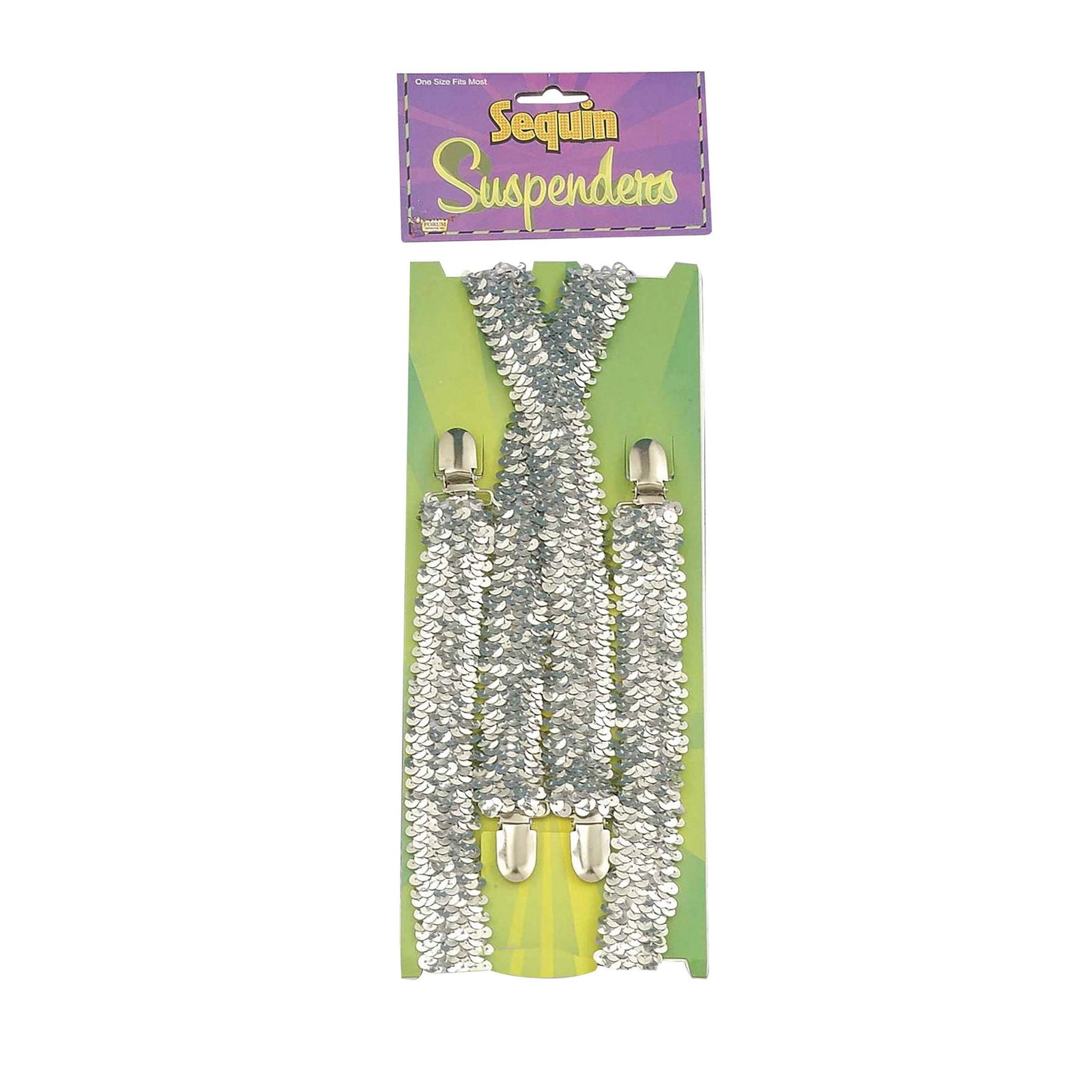 1920s Silver Sequin Braces Costume Accessory BA1028 1