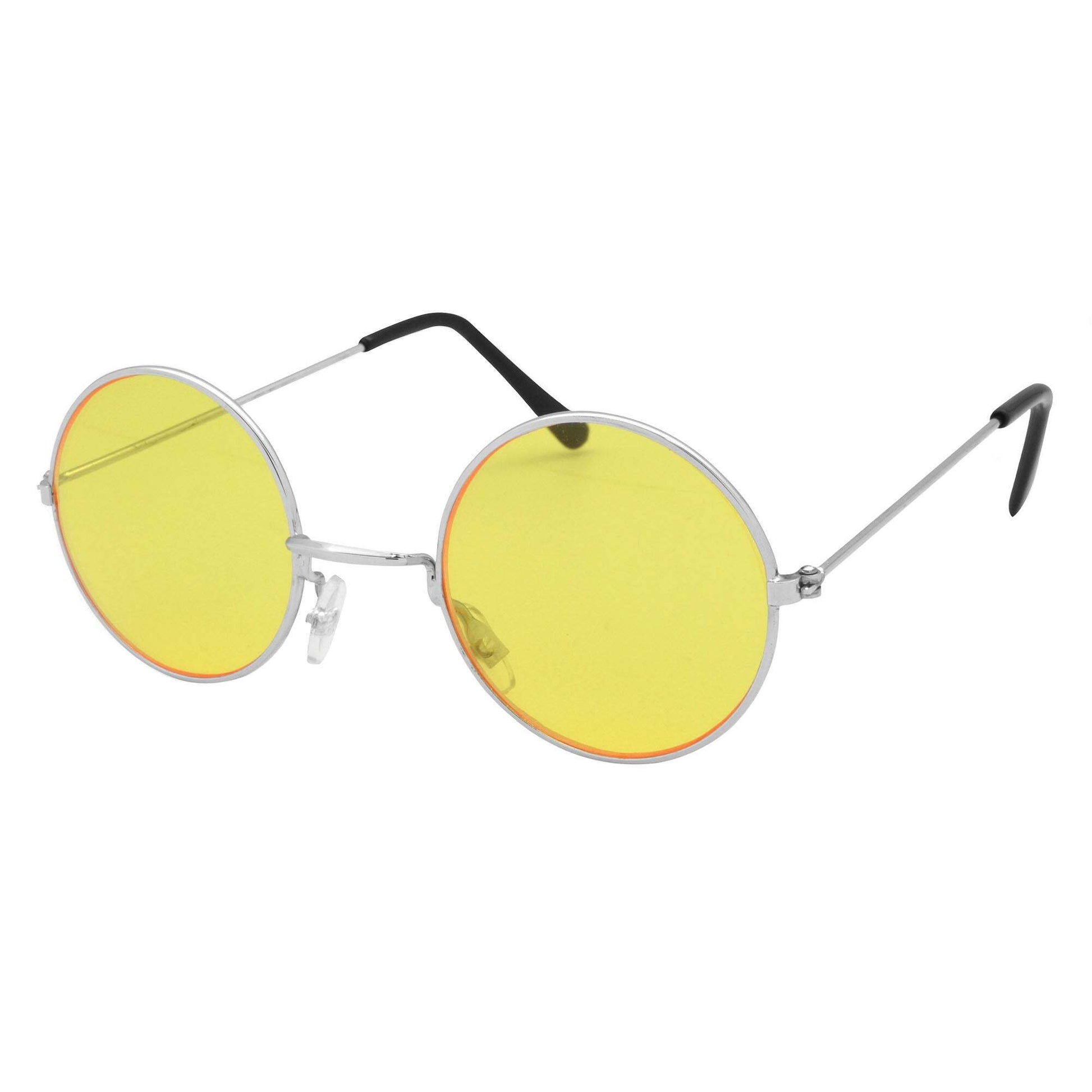 Yellow 60s Style Glasses Lennon Costume Accessory BA1046 1