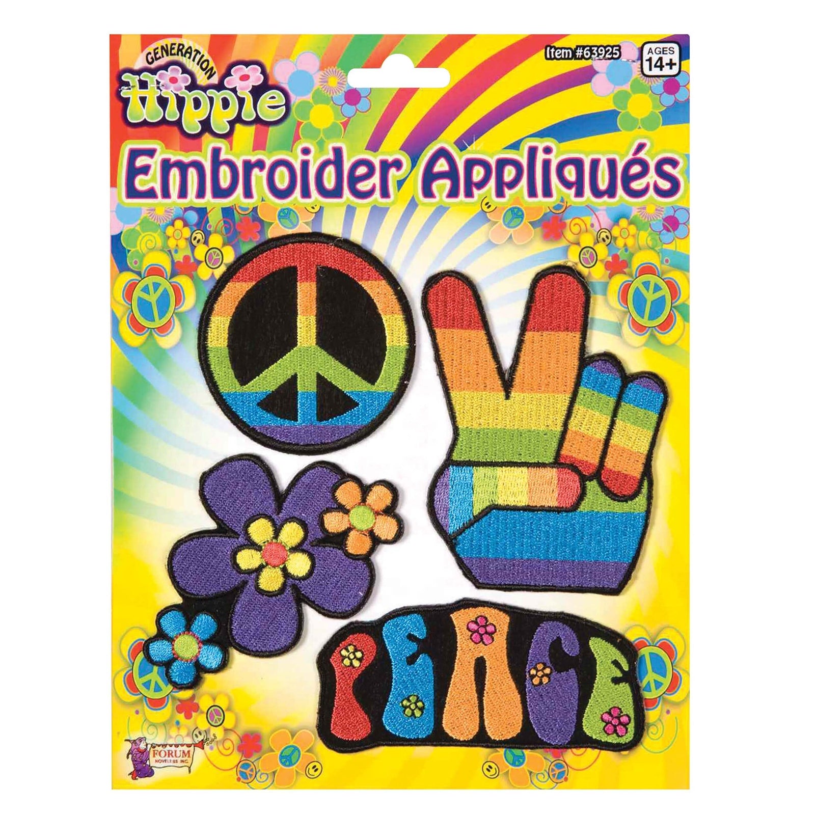 Hippy Appliques Costume Accessories Unisex 1
