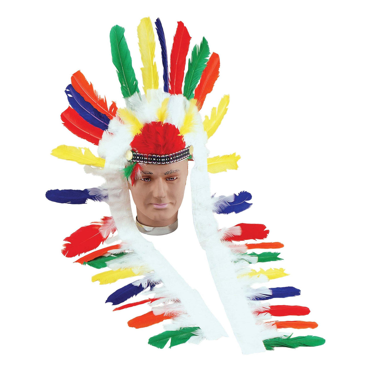 Native American Inspired Mens Indian Headress Multi Costume Accessories Male Halloween 1