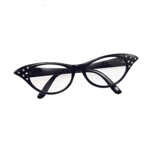 Black Glasses 50s Style Costume Accessory 1