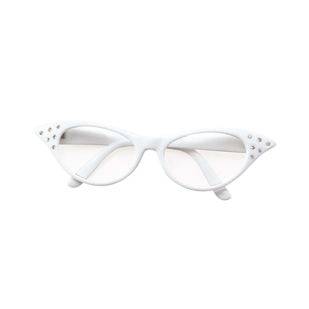 White Glasses 50s Style Costume Accessory 1