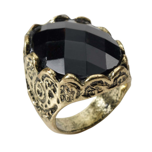 Mens Stone Ring Black Costume Accesories Male Halloween 1