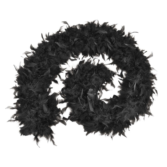 Black Feather Boa 80g Budget Costume Accessory 1