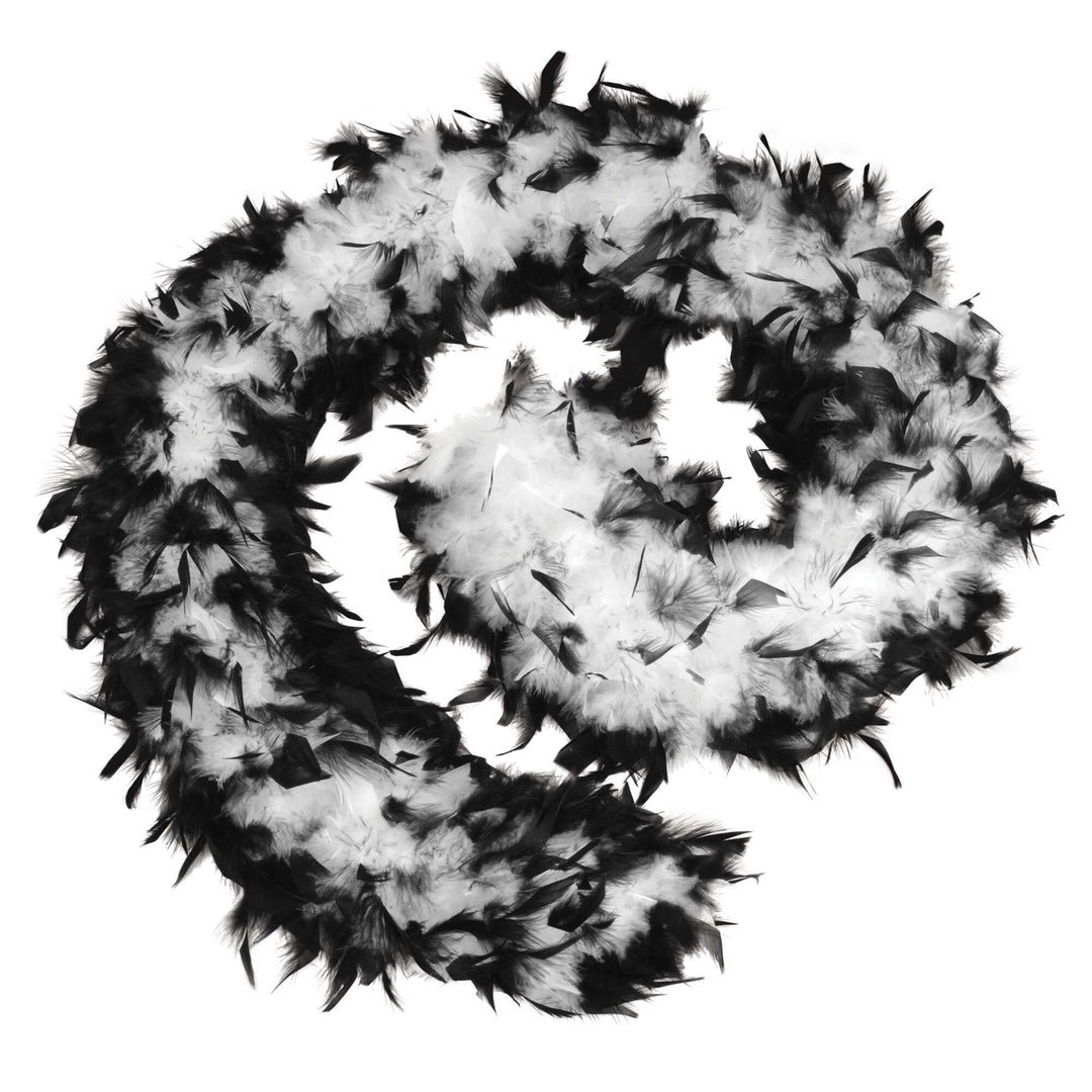 Womens Feather Boa 80g Black White Costume Accessories Female Halloween 1