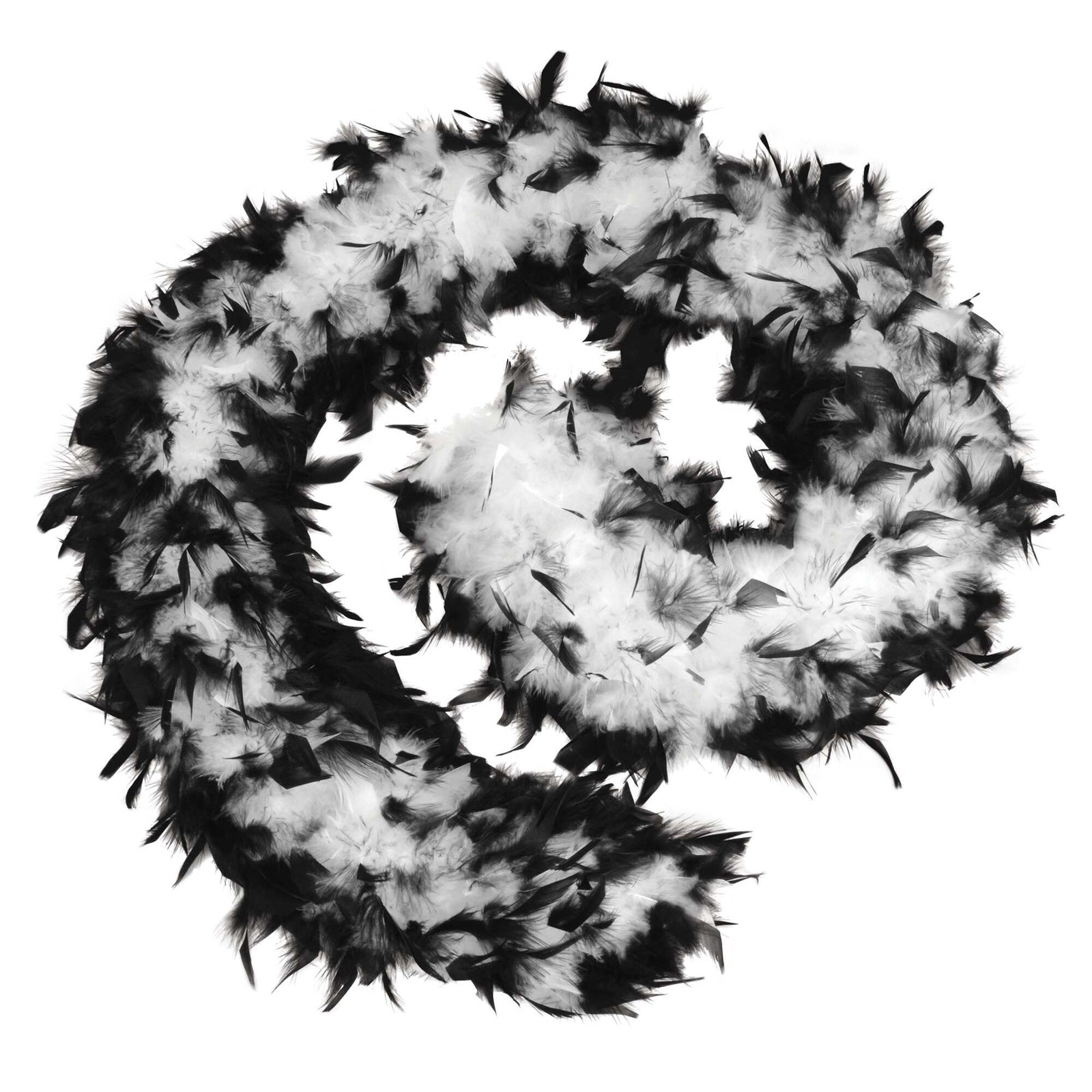 Womens Feather Boa 80g Black White Costume Accessories Female Halloween 1