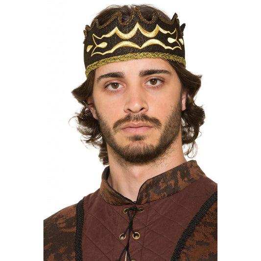 Mens Kings Crown Black Costume Accesories Male Halloween 1