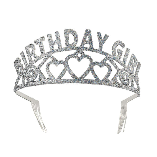 Tiara Birthday Girl Glitter Costume Accessory 1