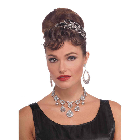 Rihnestone Necklace Vintage Costume Accessories Female 1