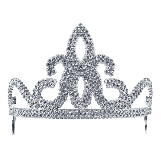 Silver Tiara Plastic Princess Costume Accessory 1