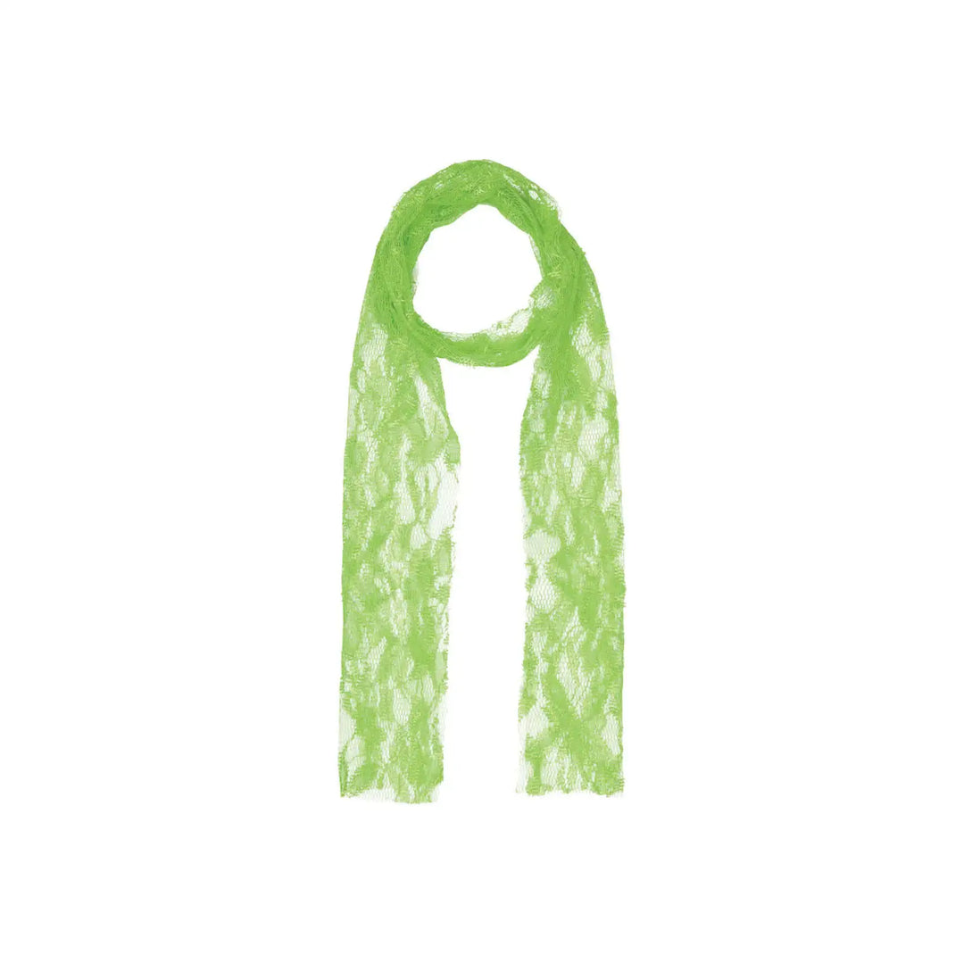 Green 80s Neon Lace Scarf Costume Accessory 1