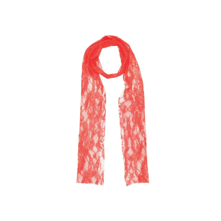 Orange 80s Neon Lace Scarf Costume Accessory 1