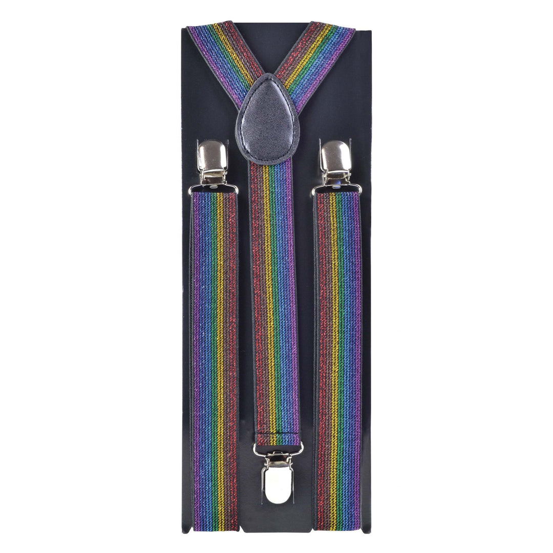Braces Rainbow Shimmer Material Costume Accessories Unisex 1