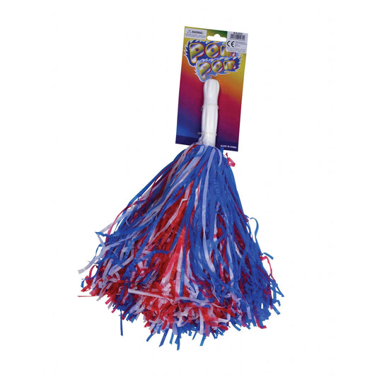 Pom Pom Red White Blue Cheerleader Costume Accessory 1