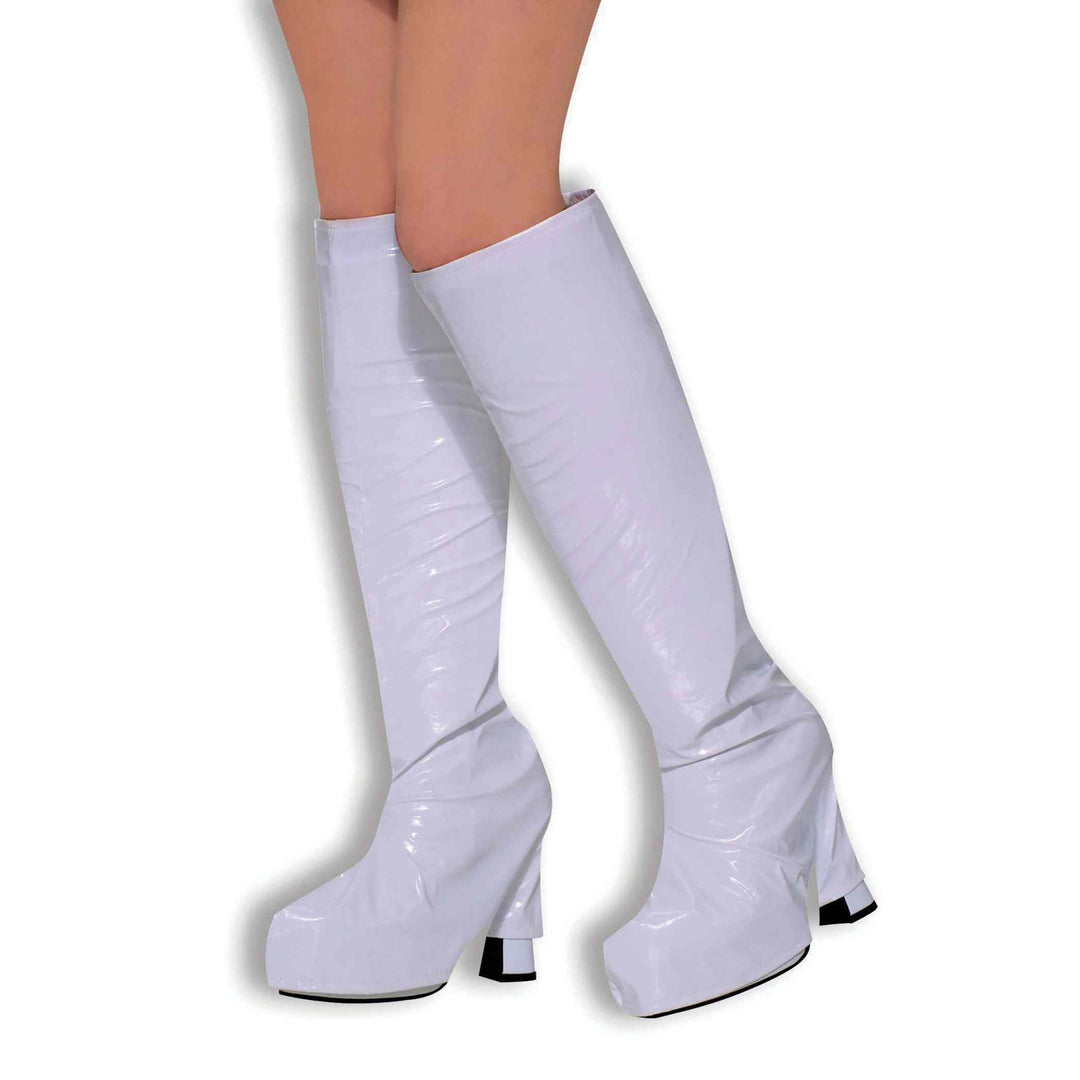 White Go Go Boot Tops Disco Costume Accessory 1