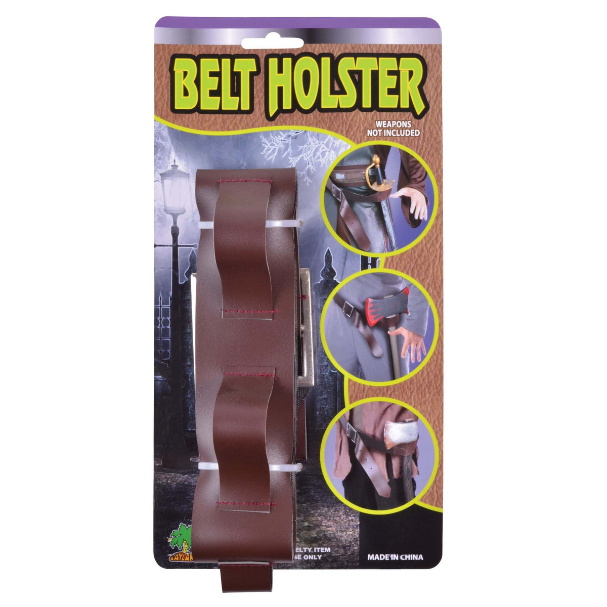 Holster Brown + Belt Costume Accessories Male 1