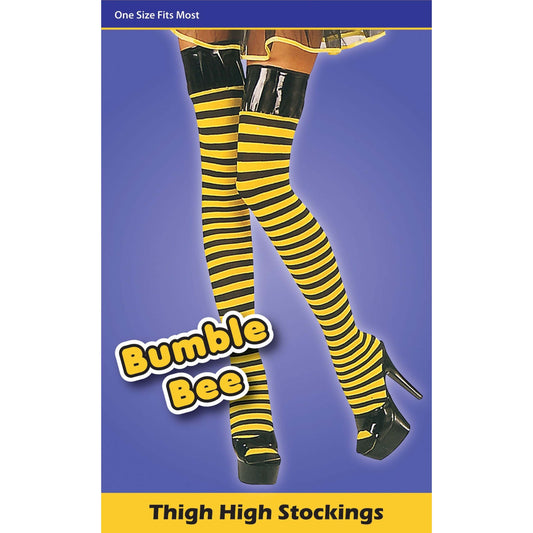 Womens Bumble Bee Stockings Costume Accessories Female Halloween 1