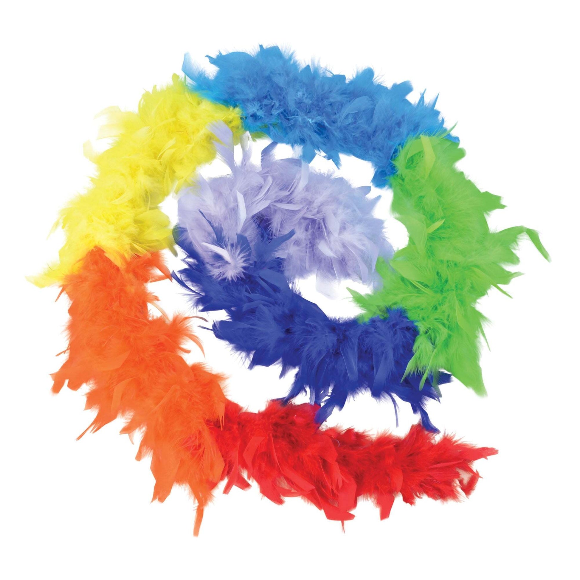 Womens Feather Boa Rainbow Costume Accessories Female Halloween 1