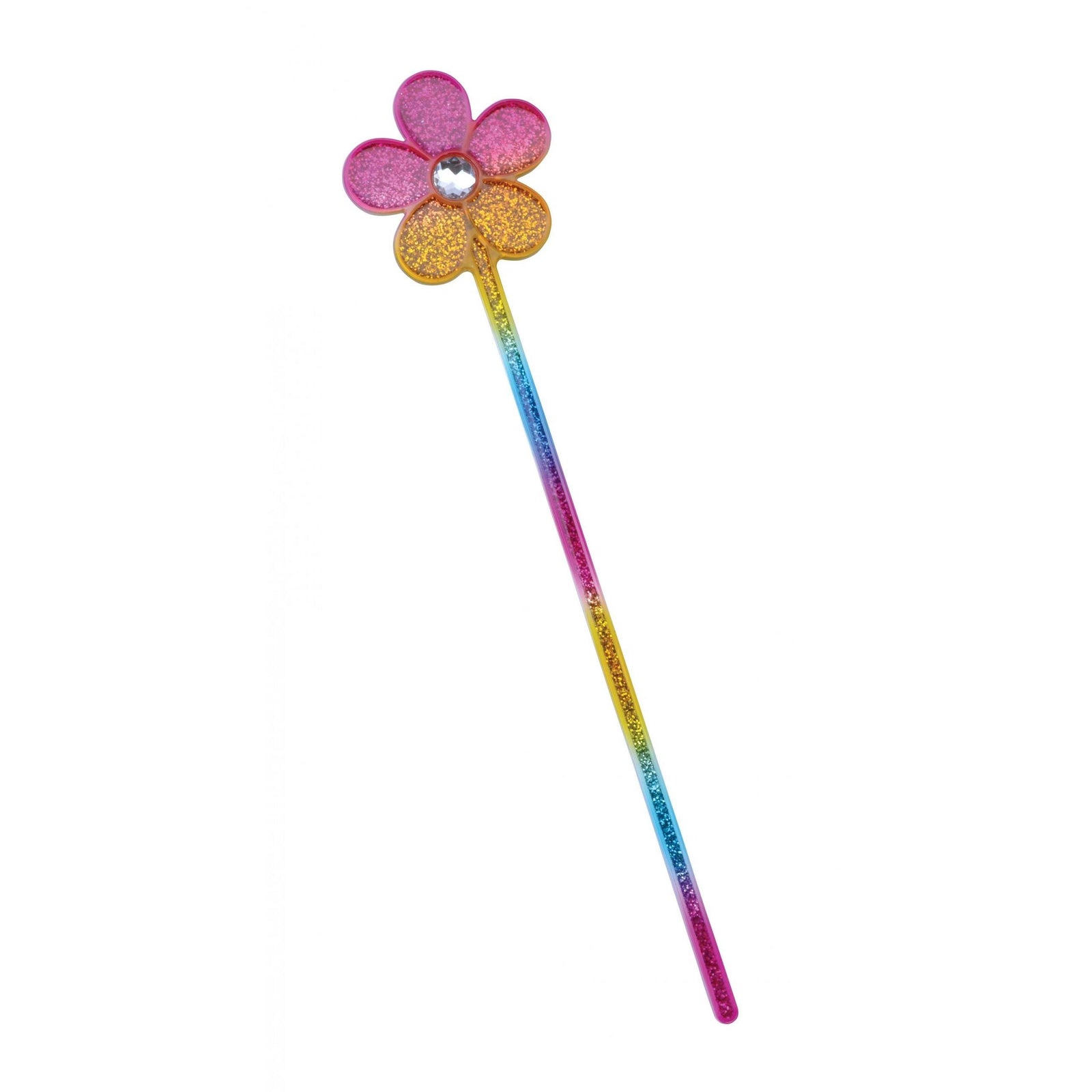 Glitter Rainbow Flower Wand Fairy Costume Accessory 1