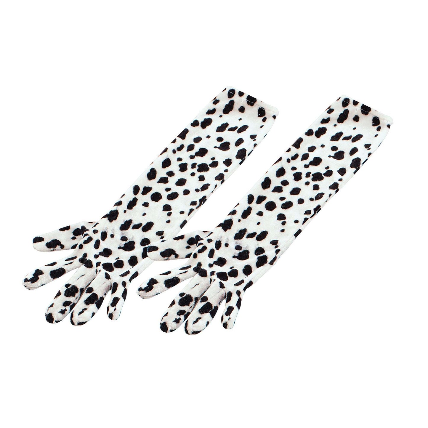 Womens Gloves Dalmation Elbow Length Costume Accessories Female Halloween 1