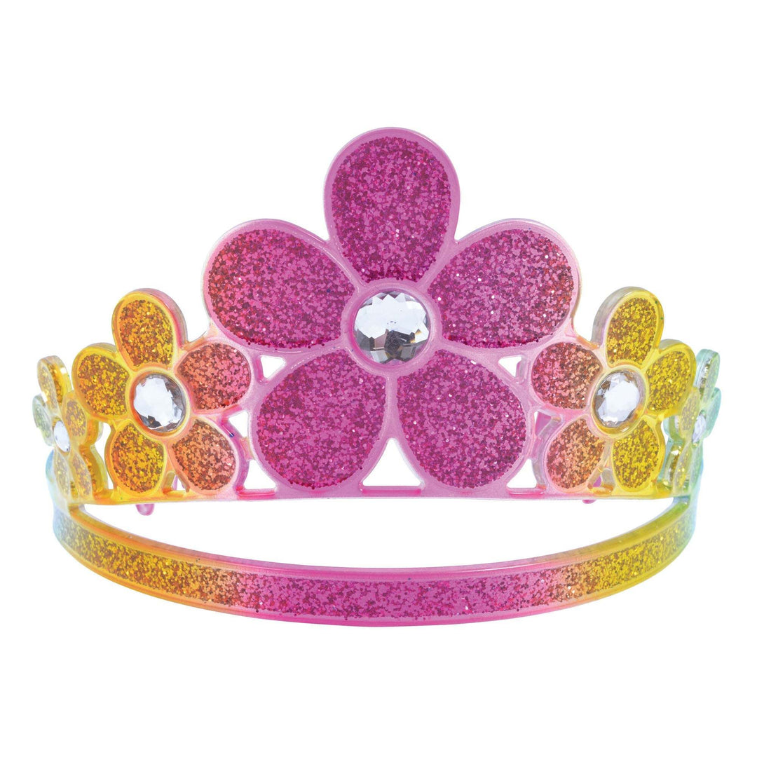 Glitter Rainbow Flower Tiara Princess Costume Accessory 1
