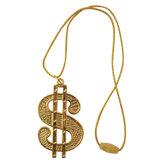 Dollar Medallion on String Cord Costume Accessory 1