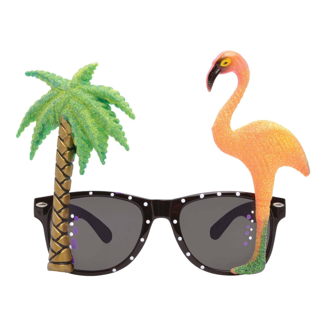 Flamingo Palm Tree Glasses Costume Accesory 1
