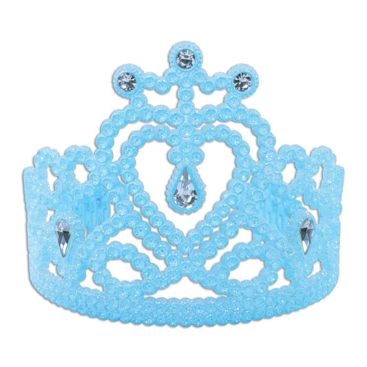 Womens Heart Tiara Blue With Gems Costume Accessories Female Halloween 1