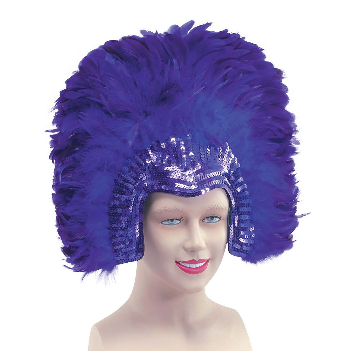 Womens Feather Headdress Purpledeluxe Costume Accessories Female Halloween 1