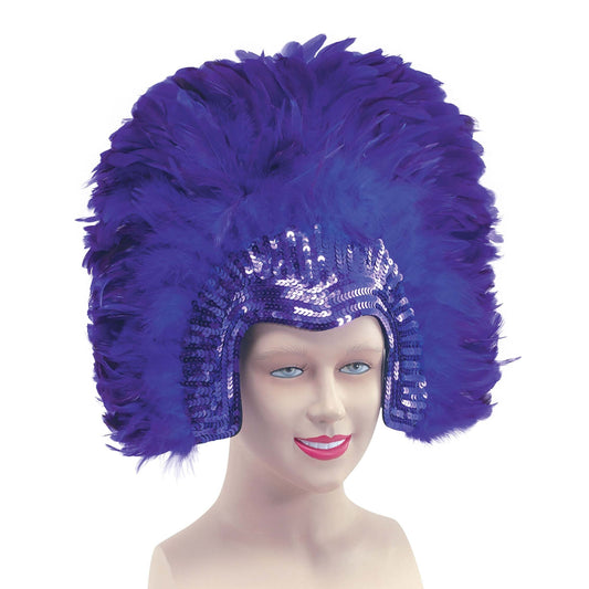 Womens Feather Headdress Purpledeluxe Costume Accessories Female Halloween 1