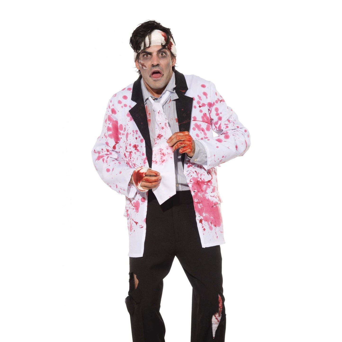 Mens Bloody Tie Costume Accessories Male Halloween 1