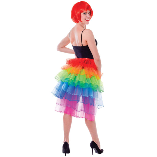Womens Rainbow Bustle Skirt Costume Accessories Female Halloween 1
