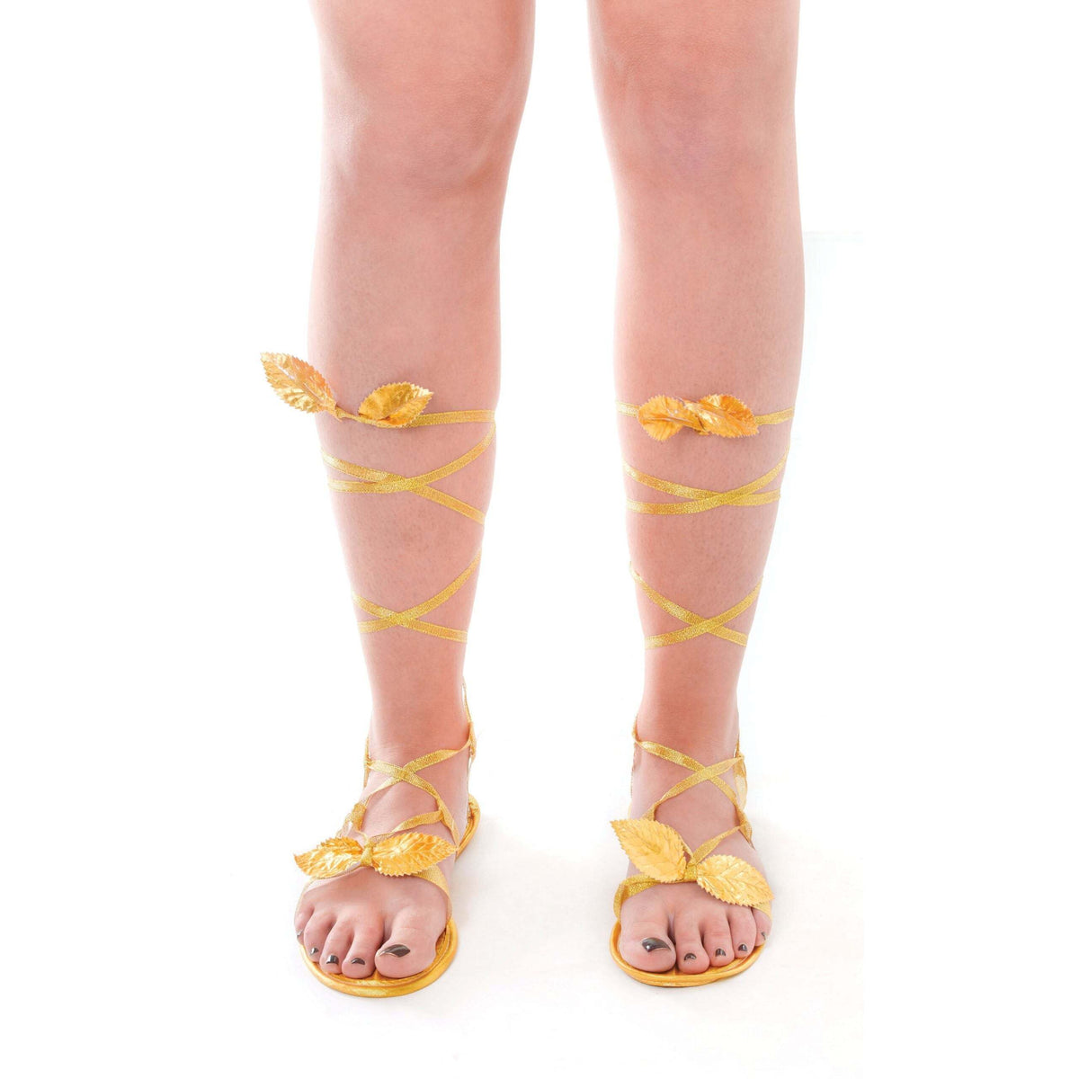 Goddess Sandals Gold Ladies Costume Accessory 1