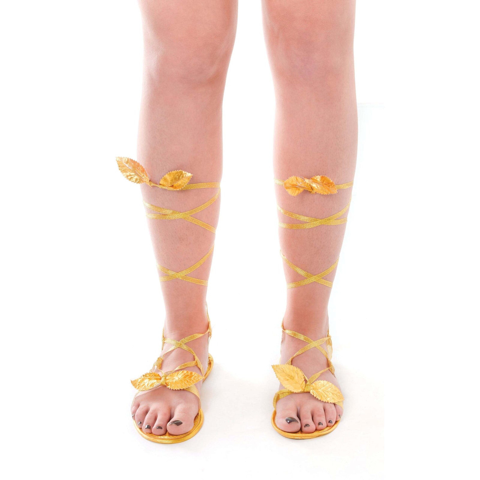 Goddess Sandals Gold Ladies Costume Accessory 1