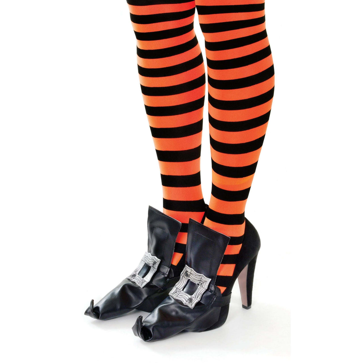 Womens Witch Shoe Covers & Silver Buckles Costume Accessories Female Halloween 1