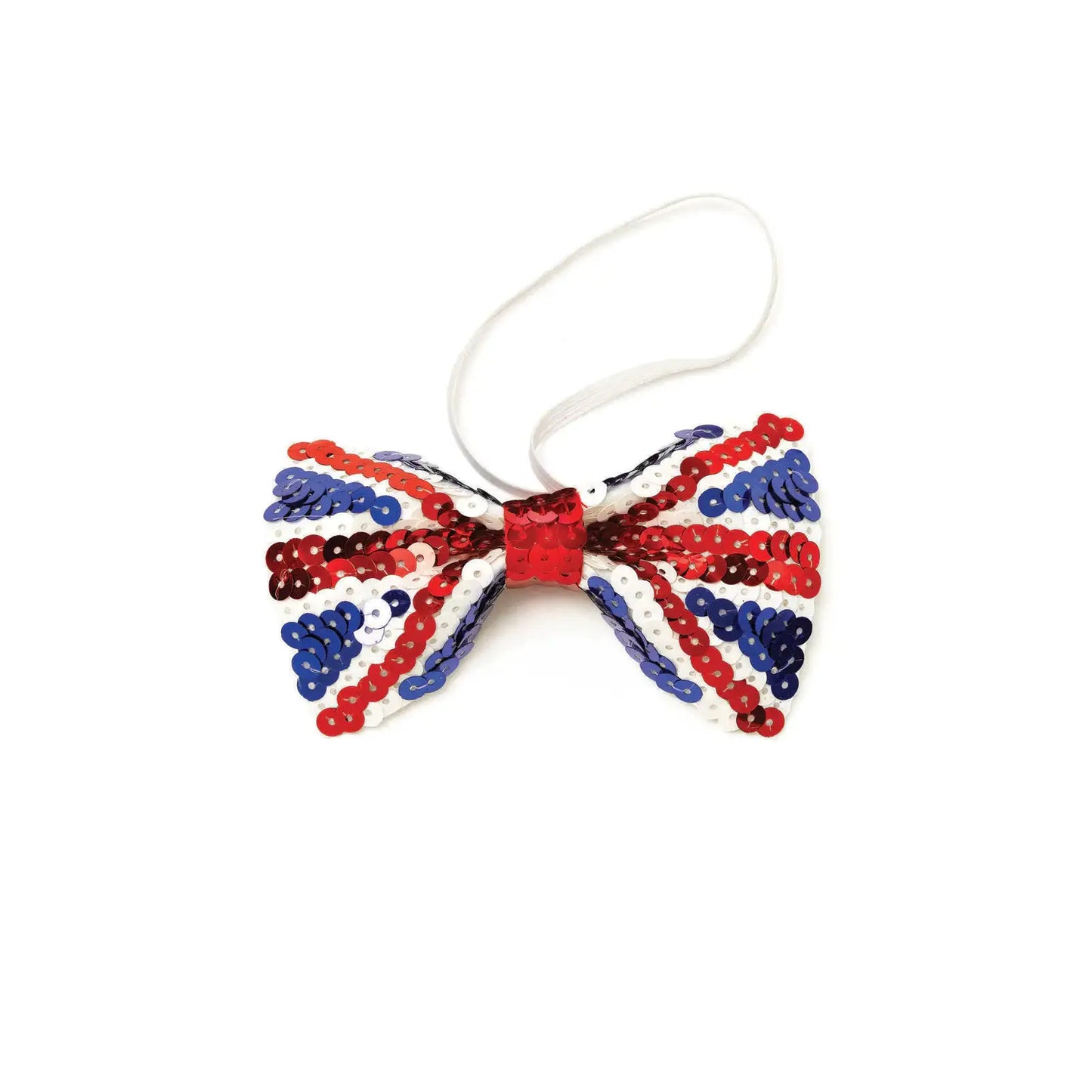 Union Jack Sequin Bow Tie Costume Accessory 1