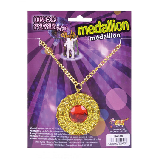 Mens Elvis Medallion Gold Costume Accessories Male Halloween 1