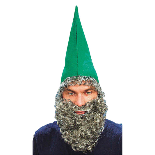 Mens Dwarf Hat Green & Beard Hats Male Halloween Costume 1
