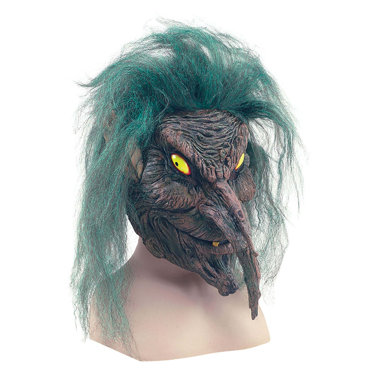 Tree Sprite Mask Rubber Goblin with Green Hair 1