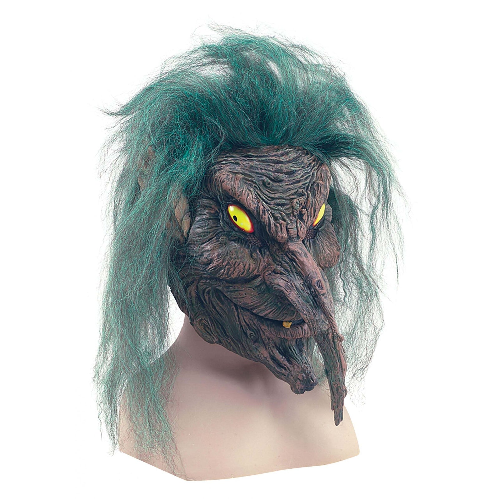 Tree Sprite Mask Rubber Goblin with Green Hair 1