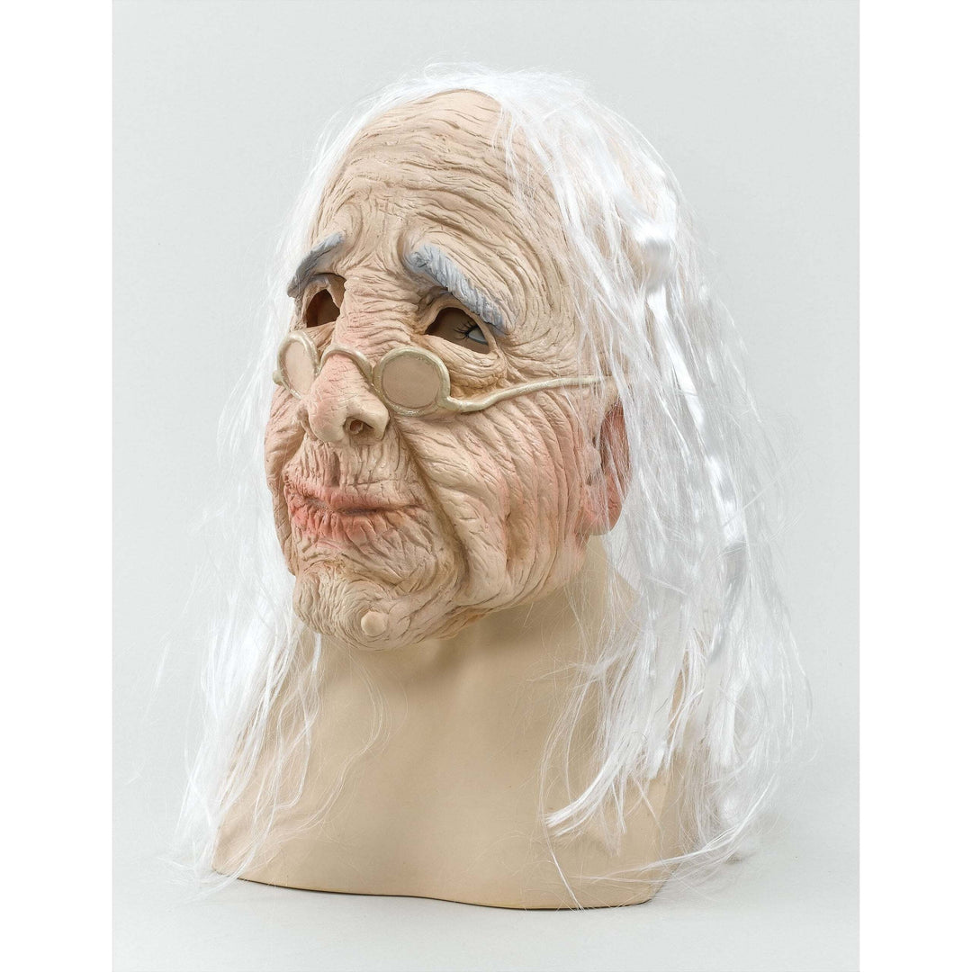 Womens Old Woman Mask &amp; Hair Budget Rubber Masks Female Halloween Costume 1