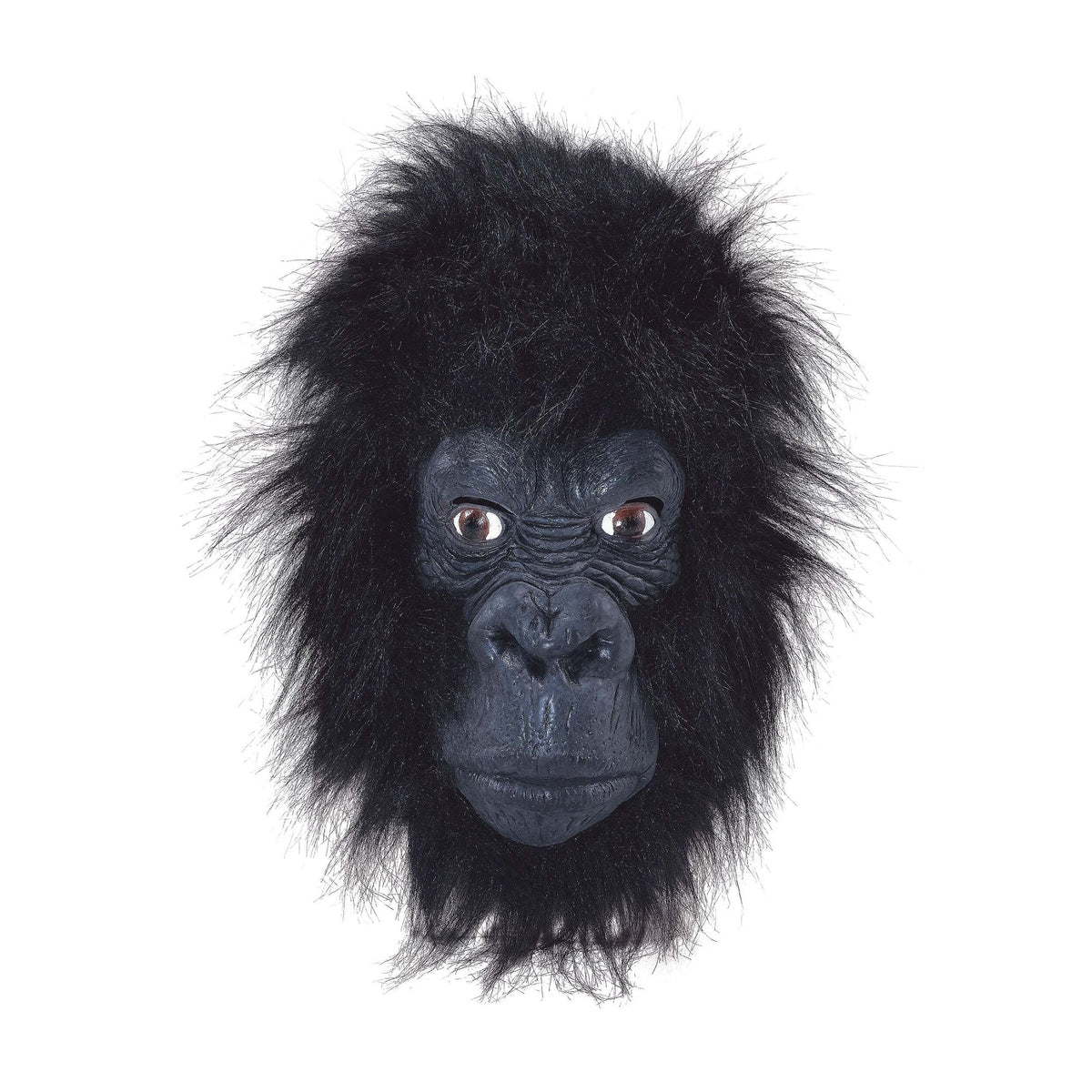 Gorilla Mask Rubber with Closed Mouth and Hair 1