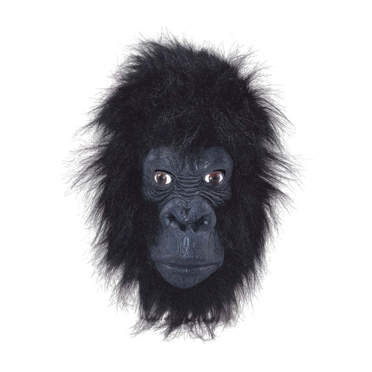 Gorilla Mask Rubber with Closed Mouth and Hair 1