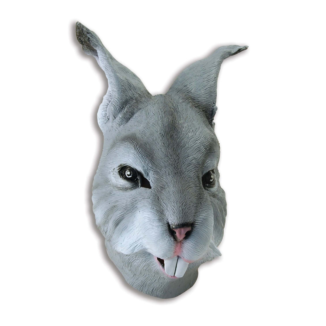 Rabbit Mask Rubber Grey Overhead Animal Disguise 1