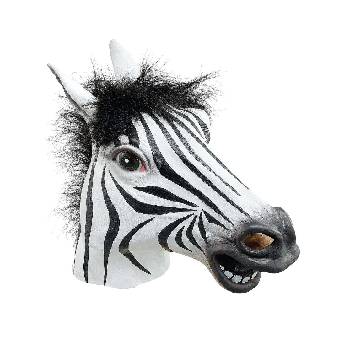 Mens Zebra Mask Rubber Masks Male Halloween Costume 1
