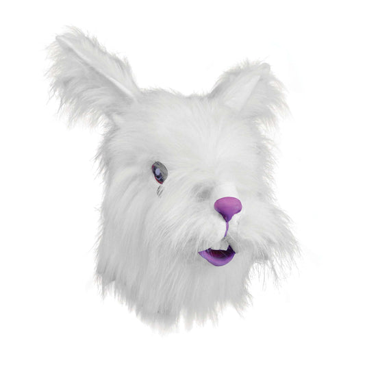 Rabbit Mask Fluffy White Fur 1