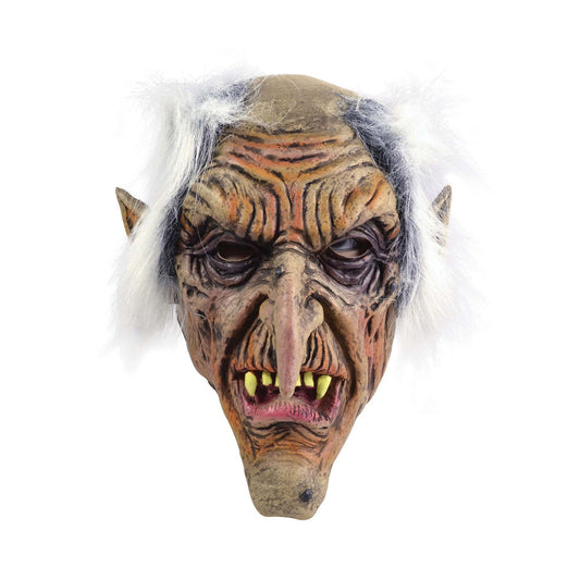 Goblin Rubber Mask Grey Hair Orc 1