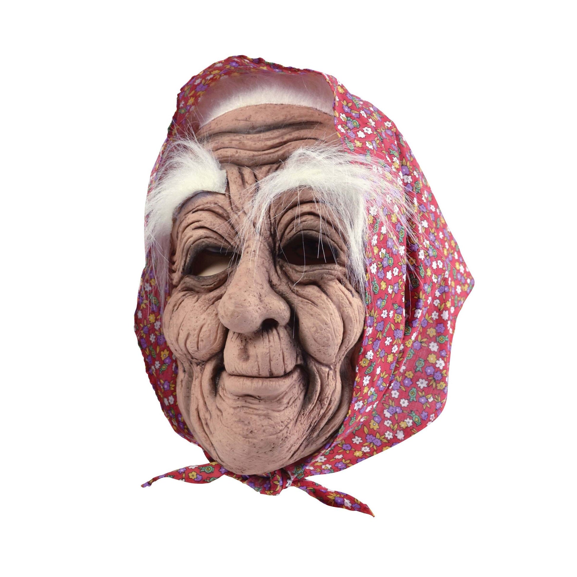 Old Woman with Gypsy Headscarf Rubber Mask 1