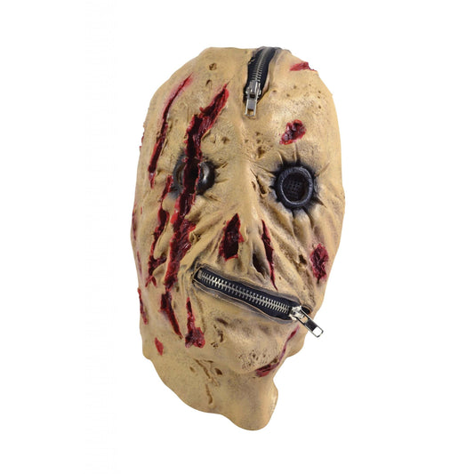 Zipper Face Rubber Mask Halloween Costume 1